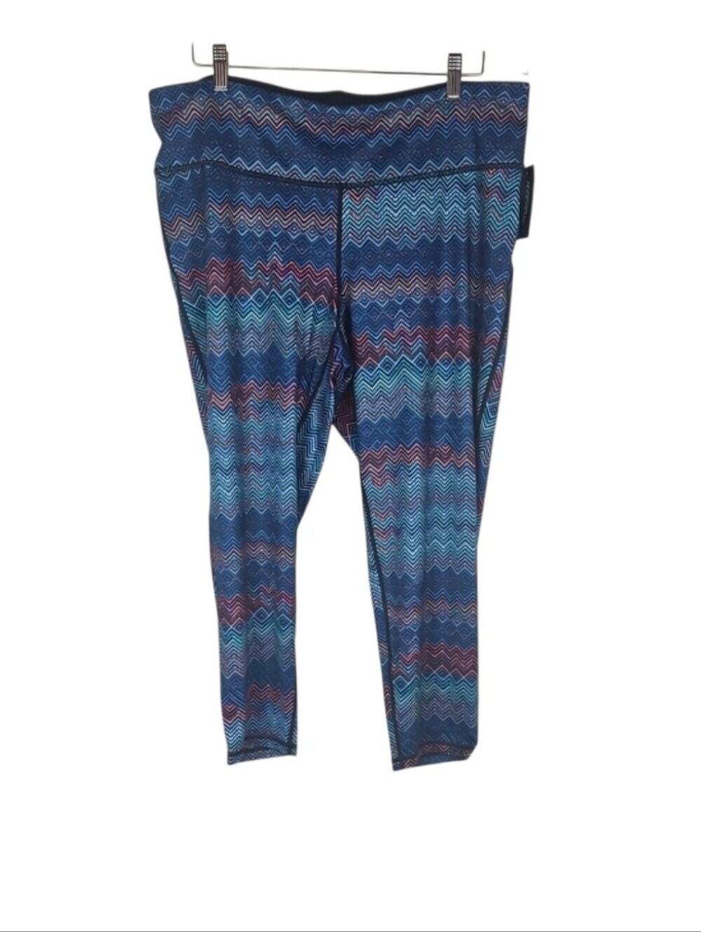NEW Ideology Workout Ankle Leggings Pants Blue Multi Running Yoga Gym  XXL